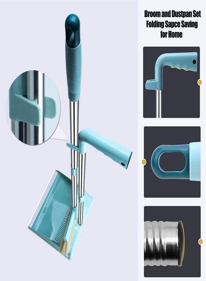 TRADY Long Handled Broom Brush and Dustpan (Pattern no.2) - Image 3